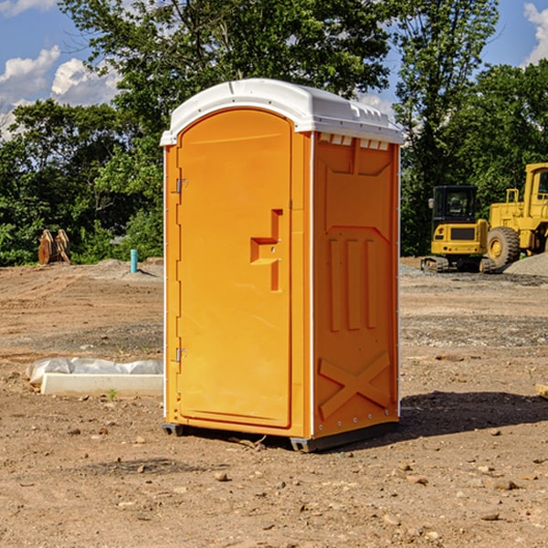 how often are the porta potties cleaned and serviced during a rental period in Dunkirk